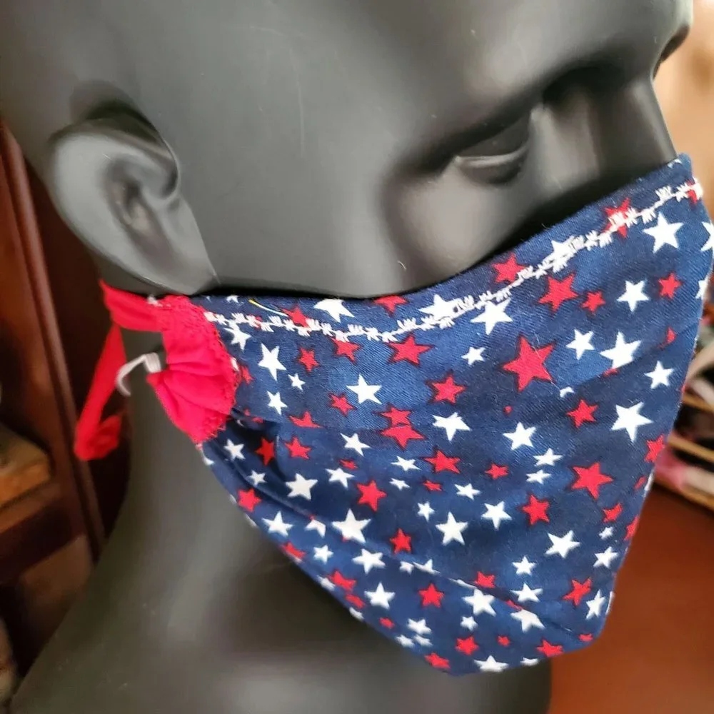 Cloth Face Mask - Silver/Copper Filters-Patriotic